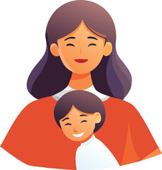 mother and son, Mother's Day concept