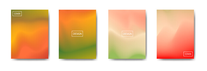 set of abstract background with beautiful gradation color, colorful background for poster flyer banner backdrop.vertical banner.cool fluid background vector illustration