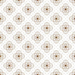 Fototapeta premium Seamless vector patterns in soft beige tones featuring geometric and floral motifs—perfect for packaging, branding, or backgrounds.