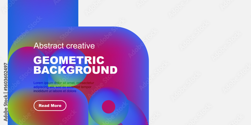 Poster abstract geometric background design. vibrant colors blend, creating modern visual appeal. includes 