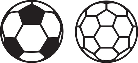 
Soccer ball icon. Football game ball vector icons set