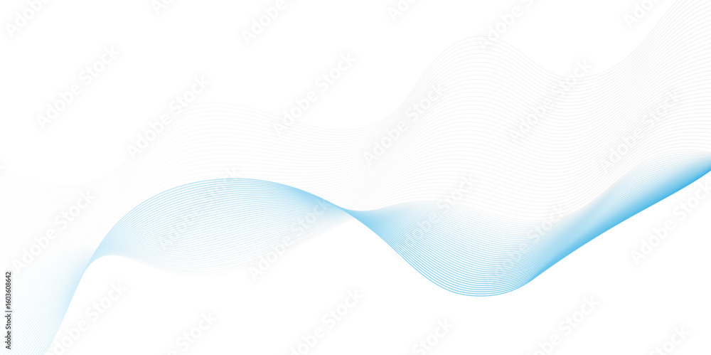 Poster vector wave digital white and blue blend futuristic technology flow tech transparent line stripe ene