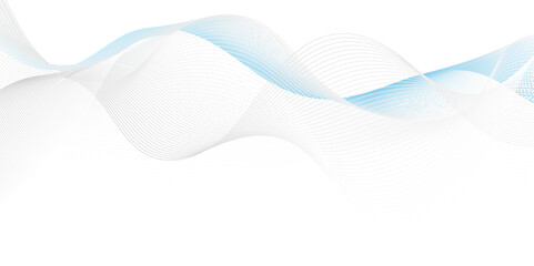 Vector wave digital white and blue blend futuristic technology flow tech transparent line stripe energy connection web music and sound, beautiful dynamic smooth space texture background.