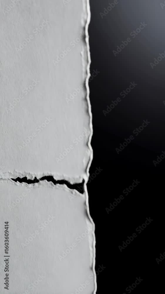 Poster abstract torn paper edge texture with jagged fringe, revealing a dark, moody contrasting background 