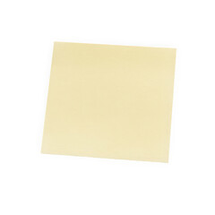 A plain, textured beige sticky note on a transparent background, ready for notes or reminders.