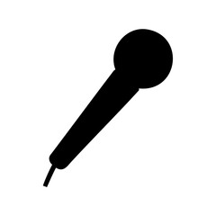 microphone vector silhouette, karaoke microphone