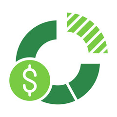 Profit Margin Icon Vector Illustration Green Version