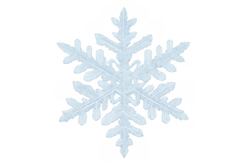 Delicate snowflake revealing intricate ice crystal patterns, symmetrical winter design glimmering against transparent backdrop