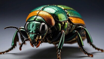 Naklejka premium Close-up of a colorful beetle