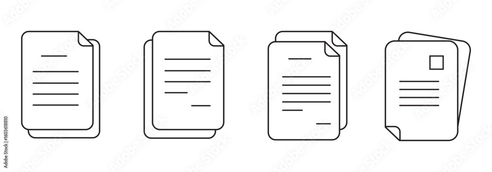 Poster file icon set in white background. for your web site design, logo, app, ui. vector graphics illustra