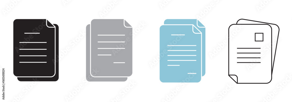 Poster file icon set in white background. for your web site design, logo, app, ui. vector graphics illustra