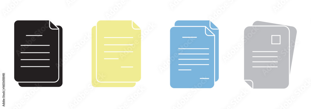 Poster file icon set in white background. for your web site design, logo, app, ui. vector graphics illustra