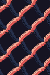 Abstract Brush Strokes Pattern Coral Blue vector