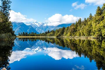mountain lake reflection