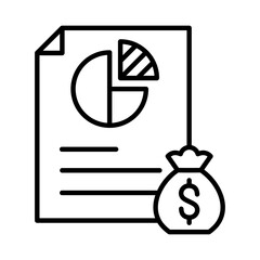 Budgeting Icon Line Version