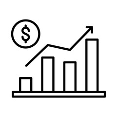 Business Performance Icon Line Version