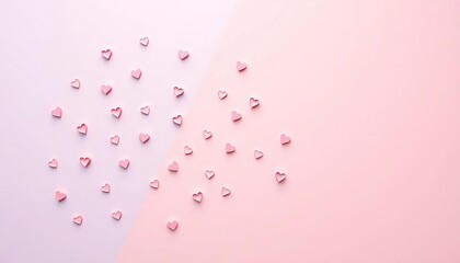 Pink heart background for valentine's day, love, wedding, romance, and celebration concepts