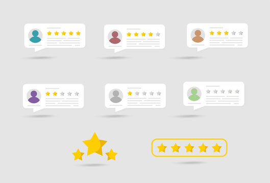 Customer review good rating concept, hand pressing user and five star ,4 star,3 star,2 star,1 star,0 star,, testimonial and testimony, user comment and feedback for review.