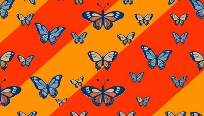 Butterfly pattern design vector art, seamless butterfly background, colorful butterfly wallpaper art