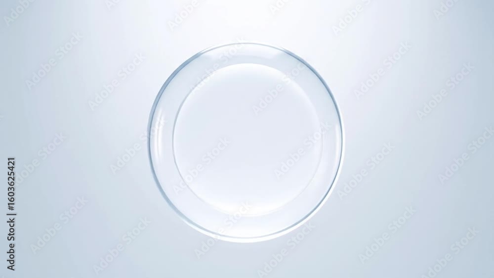 Poster abstract transparent circle shape animation
