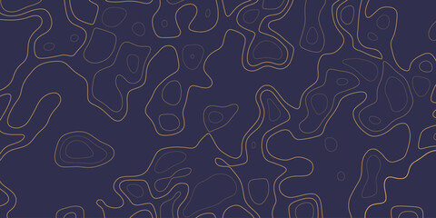 Abstract navy blue background with golden contour patterns creating a modern visual appeal