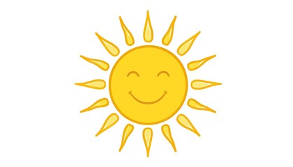 Cartoon sun with a happy face