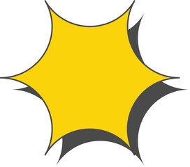 groovy yellow shapes abstract with retro comic style design element