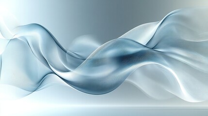 Obraz premium Abstract design with flowing, light blue shapes.