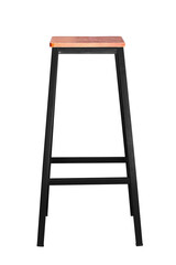 Wooden steel legs simplistic bar chair