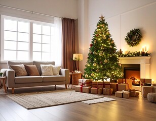 living room with fireplace