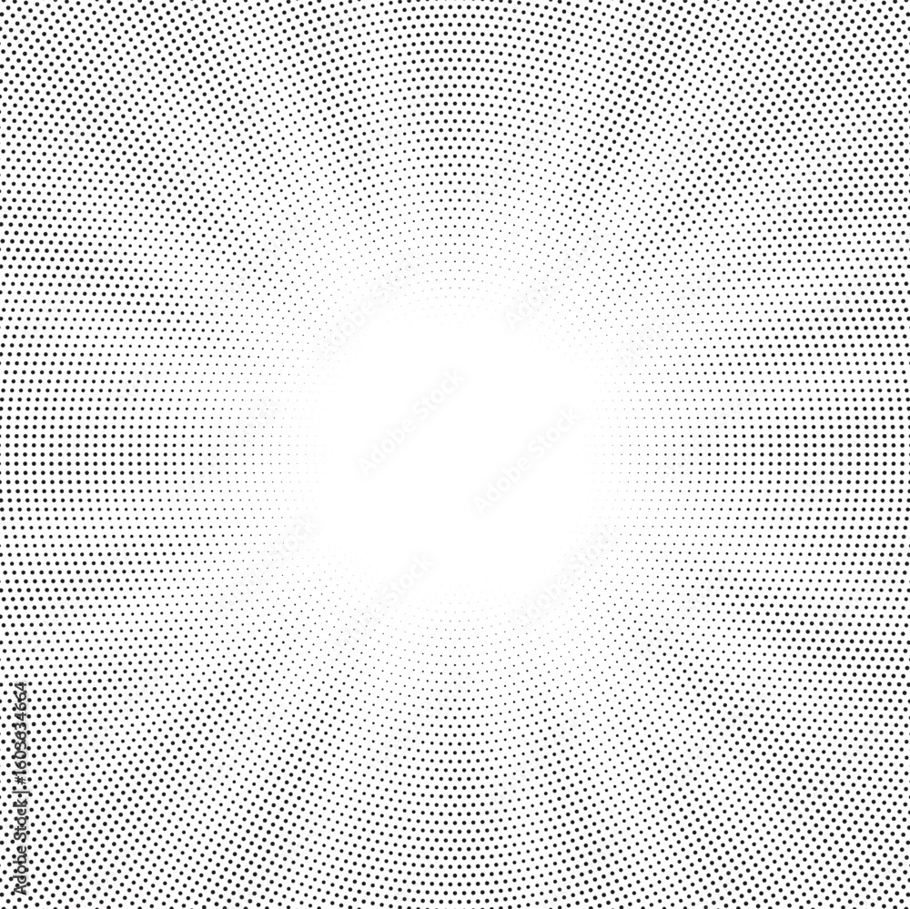 Poster sun rays radial halftone background. greyscale radial abstract comic pattern. vector explosion abstr