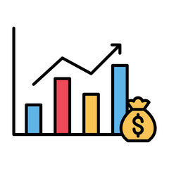 Profit Growth Icon Color Version
