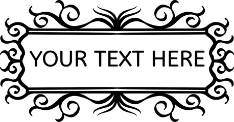 featuring text space with a unique touch of ornamental carving