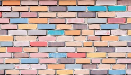 Colorful brick wall texture background for graphic design and creative projects stock photo