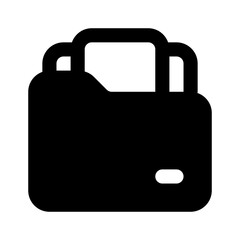 Folder Simple Glyph Icon. Single icon, glyph vector icon