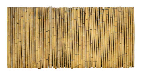 Fence made of bamboo sticks. Bamboo fence, bamboo sticks texture, vertical pattern. Natural bamboo texture background