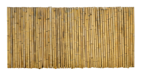 Fence made of bamboo sticks. Bamboo fence, bamboo sticks texture, vertical pattern. Natural bamboo texture background
