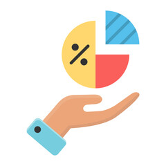 Percentage Icon Flat Version