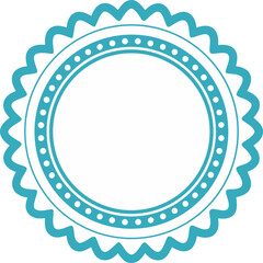 Naklejka premium blue round label