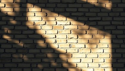 Brick wall texture background with sunlight and shadow effect for architectural design use