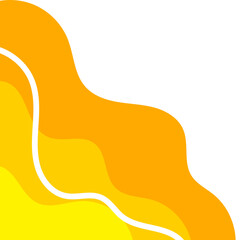 Abstract Yellow Wave Corner