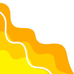 Abstract Yellow Wave Corner