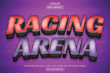 Speedy Racing Arena 3D Editable Text Style Effect