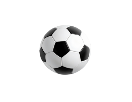  Minimalist Top-Down View of Soccer Ball with Soft Drop Shadow, Studio Style, Isolated on White Background - Powered by Adobe