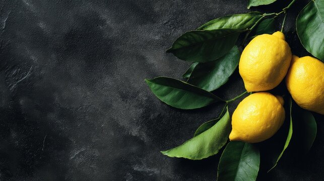 Artful arrangement of citrus fruits with leaves on rough burlap, minimalist overhead shot for detox tea label, wellness blog header, natural product display

