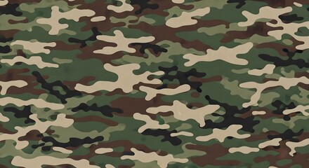 Fototapeta premium Forest Camouflage Military Pattern Outdoor Tactical Gear Design