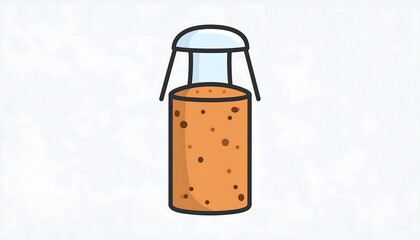 Cartoonish container with a lid