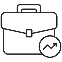 Briefcase with Arrow Upward Trend Icon