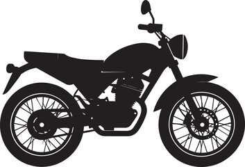 Obraz premium black motorcycle vector logo, motorcycle vector illustration, motorcycle silhouette vector icon