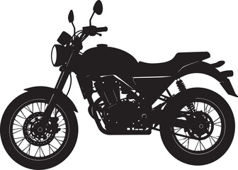 Obraz premium black motorcycle vector logo, motorcycle vector illustration, motorcycle silhouette vector icon